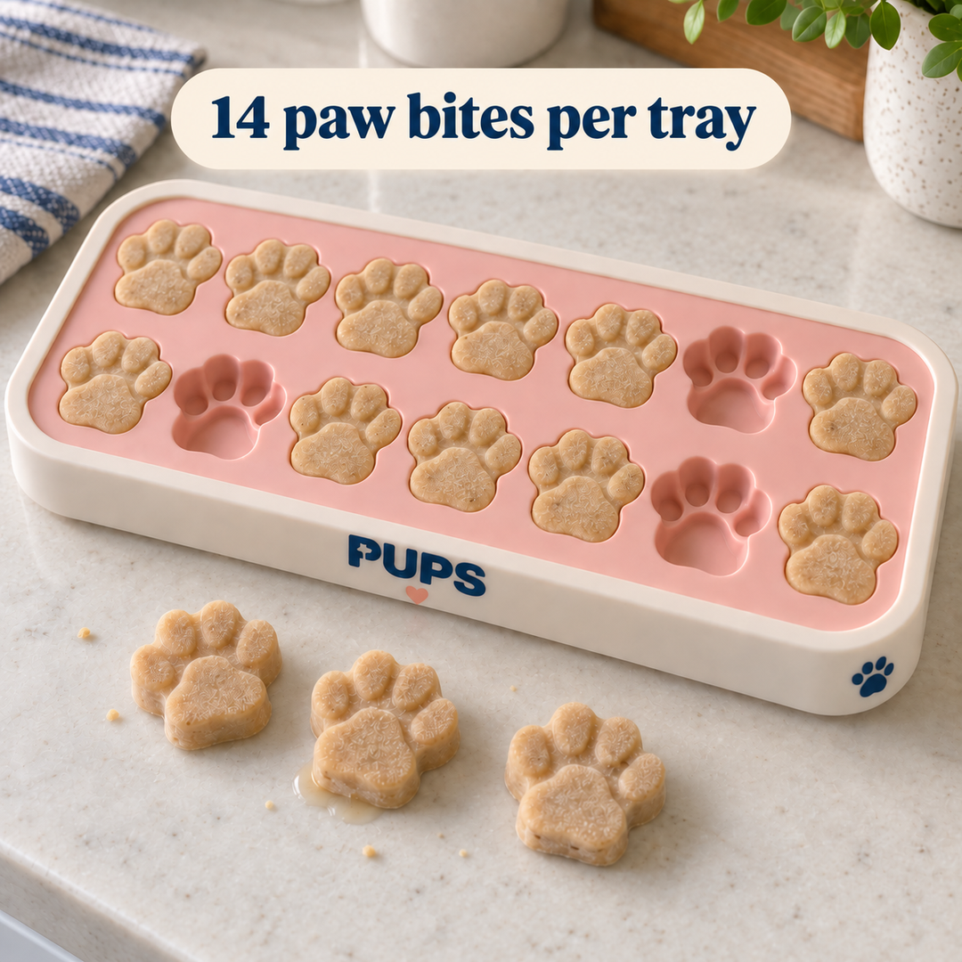 Paw tray filled with PUPS