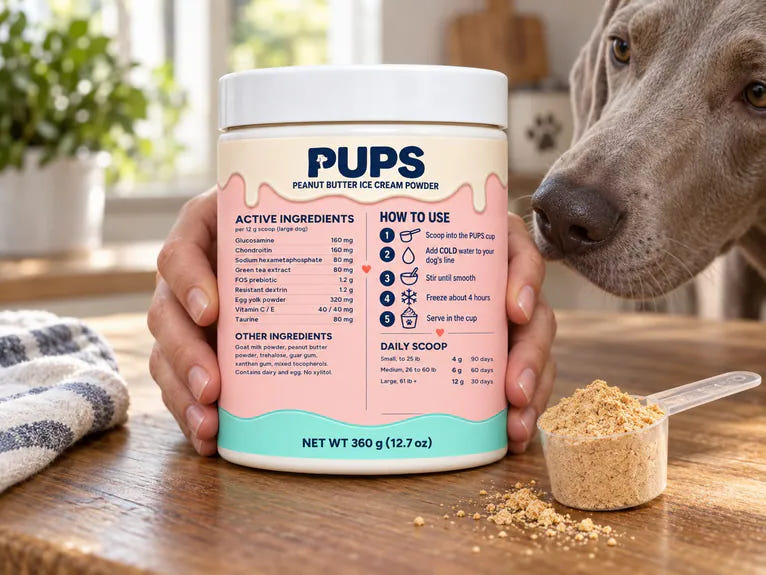 Every dose printed on the tub