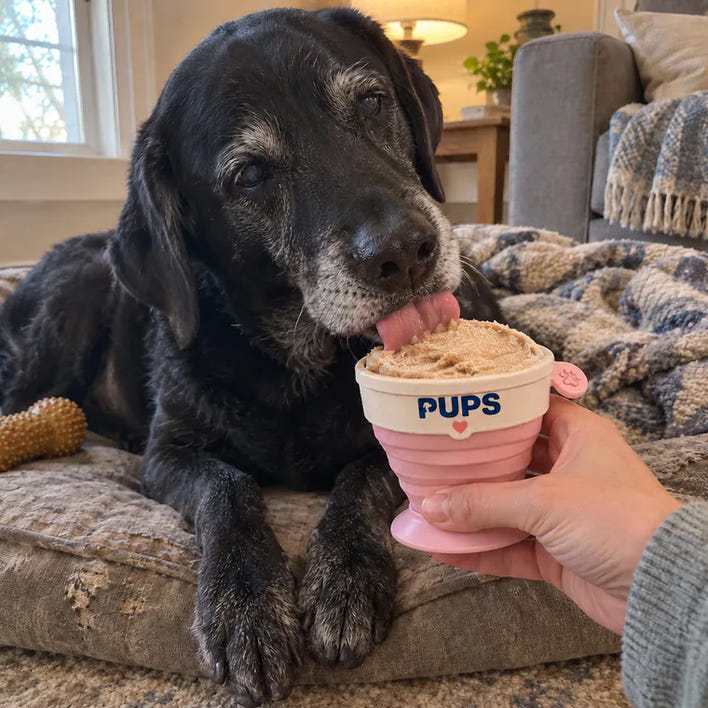 Duke, senior black lab