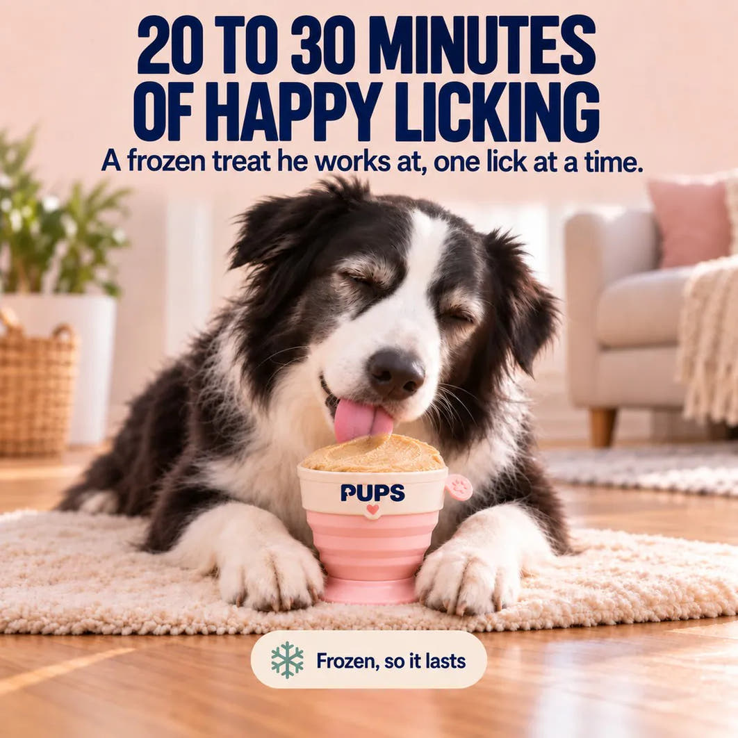 20 to 30 minutes of happy licking
